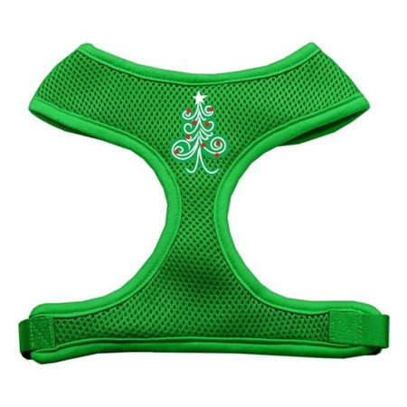 UNCONDITIONAL LOVE Swirly Christmas Tree Screen Print Soft Mesh Harness Emerald Green Extra Large UN921432